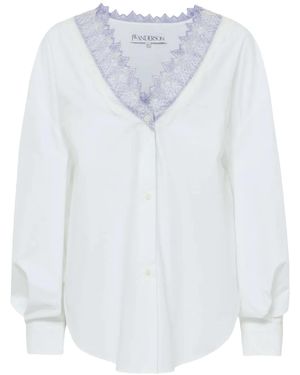 JW Anderson レーストリム シャツ - ホワイト