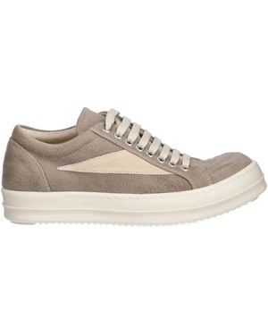 Rick Owens Vintage Sneaks Brushed-Effect Trainers - Brown