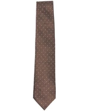 Corneliani Polka-Dot Tie - Brown
