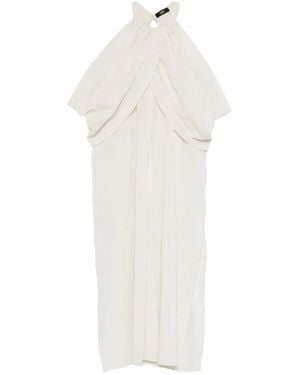 ELEH Halterneck Draped Top - White