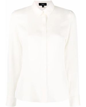 Theory Zijden Blouse - Wit