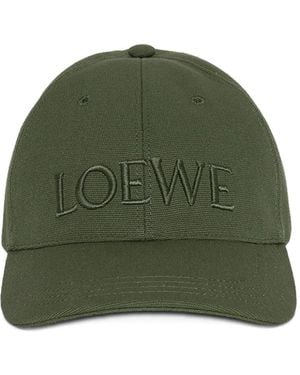 Loewe Logo-Embroidered Cap - Green