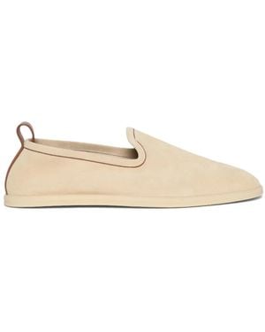 Loro Piana Mocassins Venice En Daim - Neutre