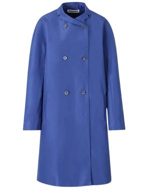 Jil Sander Doppelreihiger Mantel - Blau