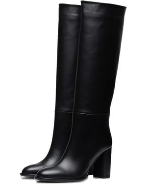 Poche Paris Stiefel mit Blockabsatz - Schwarz