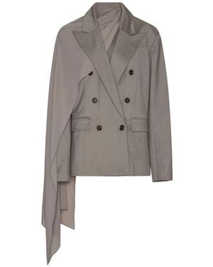 ROTATE BIRGER CHRISTENSEN Oversized-Blazer Mit Schal - Grau