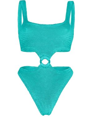 Paramidonna Olivia Ring-Detail Swimsuit - Blue