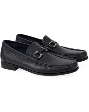 Ferragamo Gancini Ornament Loafers - Black