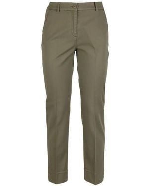 Via Masini 80 Slim-Cut Trousers - Green