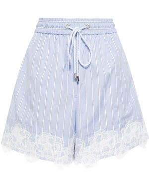 3.1 Phillip Lim Drawstring Striped Shorts - Blue