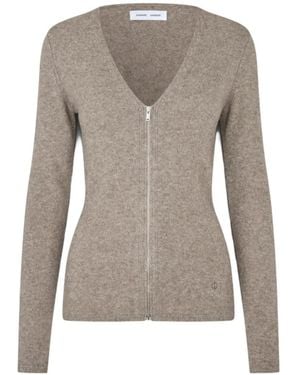 Samsøe & Samsøe Sanelo Zip-Up Cardigan - Gray