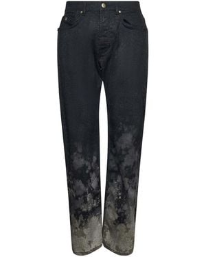 John Richmond Bleached-Hem Jeans - Blue