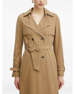 Guess Maya Belted Double-Breasted Trench Coat - Natural