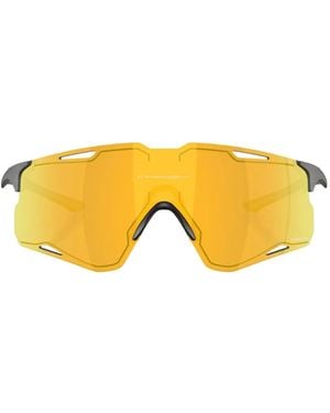 Oakley Cybr Lightning Geometric-Frame Sunglasses - Yellow