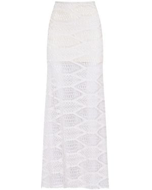Amir Slama X Jade Picon Geometric Openwork Skirt - White