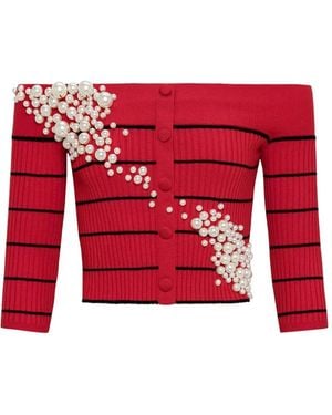 Hellessy Rami Pearl Striped Sweater - Red