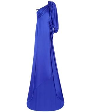 Valentino Garavani Crepe Satin Gown - Blue