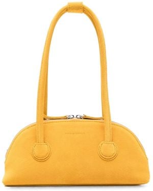 Marge Sherwood Bessette Suede Half-Moon Tote Bag - Yellow