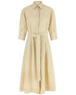 P.A.R.O.S.H. Knotted Belt Shirt Dress - Metallic