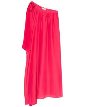 Psophia One-Shoulder Bow-Detail Dress - Pink