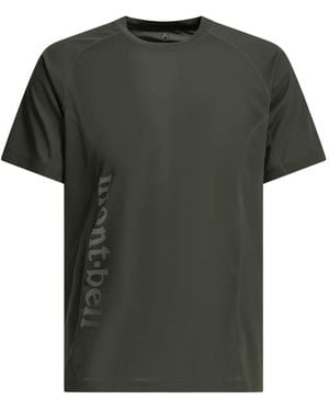 Montbell Logo-Print Raglan-Sleeve T-Shirt - Green