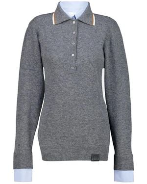 Stella McCartney Melange Polo Top - Grey