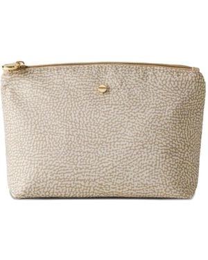 Borbonese Cartera Bustina Con Placa Del Logo - Neutro