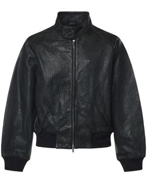Studio Nicholson Over Leather Jacket - Black