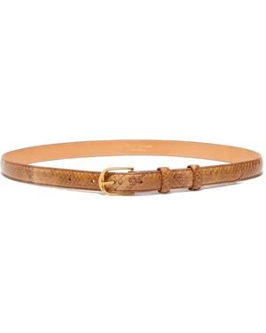 Nili Lotan Snakeskin Buckle Belt - Natural