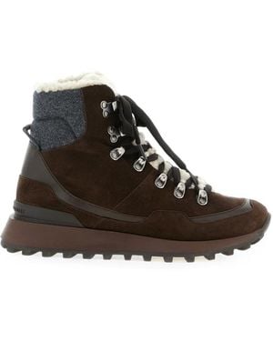 Brunello Cucinelli Lace-Up Ankle Boots - Brown