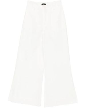ELEH Pantalon Ample À Taille-Haute - White