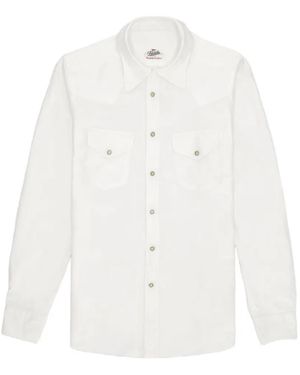 Fortela Tex Western Flap-Pocket Cotton Shirt - White