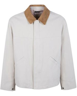 Tom Ford Suede-Collar Shirt Jacket - White
