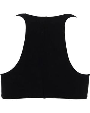 Rick Owens Unhorny Square-Neck Crop Top - Black