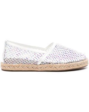 Le Silla Gilda Crystal-Embellished Espadrilles - White