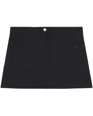 Courreges Minigonna Con Applicazione - Nero
