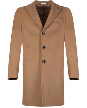 BRERAS Milano Einreihiger Mantel Mit Reverskragen - Braun