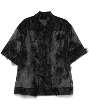 Simone Rocha Sheer Shirt - Black