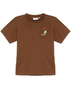 Chocoolate T-Shirt Mit Avocado-Motiv - Braun