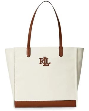 Ralph Lauren Logo-Patch Tote Bag - White