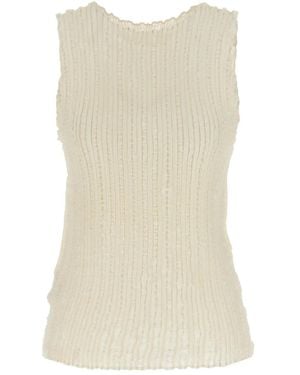 Issey Miyake Jellyfish Pleated Top - Natural