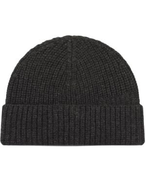 Brunello Cucinelli Ribbed-Knit Beanie Hat - Black