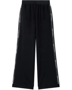 EA7 Logo Series Stretch Cotton-Blend Trousers - Black