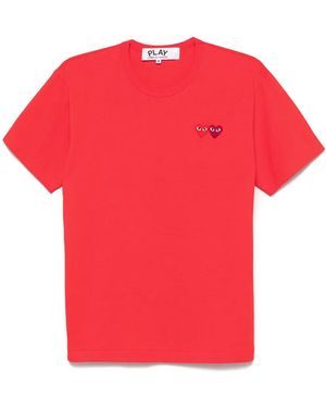 COMME DES GARÇONS PLAY Heart-Patch T-Shirt - Red