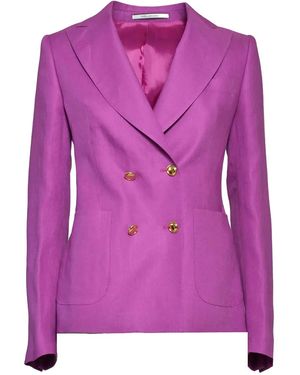 Tagliatore Double-breasted Blazer - パープル