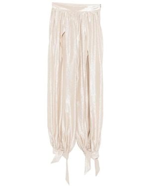 Taller Marmo Tie-Cuff Trousers - White