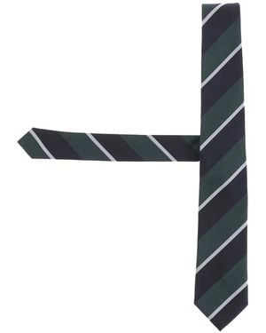 BOSS Diagonal-Stripe Tie - White