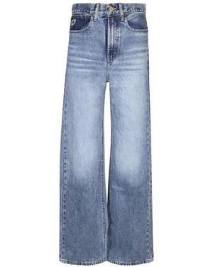 Lois Vaqueros Anchos Con Efecto Descolorido - Azul
