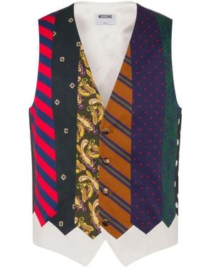 Moschino Patchwork Waistcoat - Blue