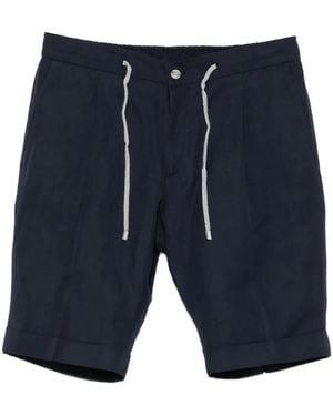 Barba Napoli Capri Drawstring Shorts - Blue